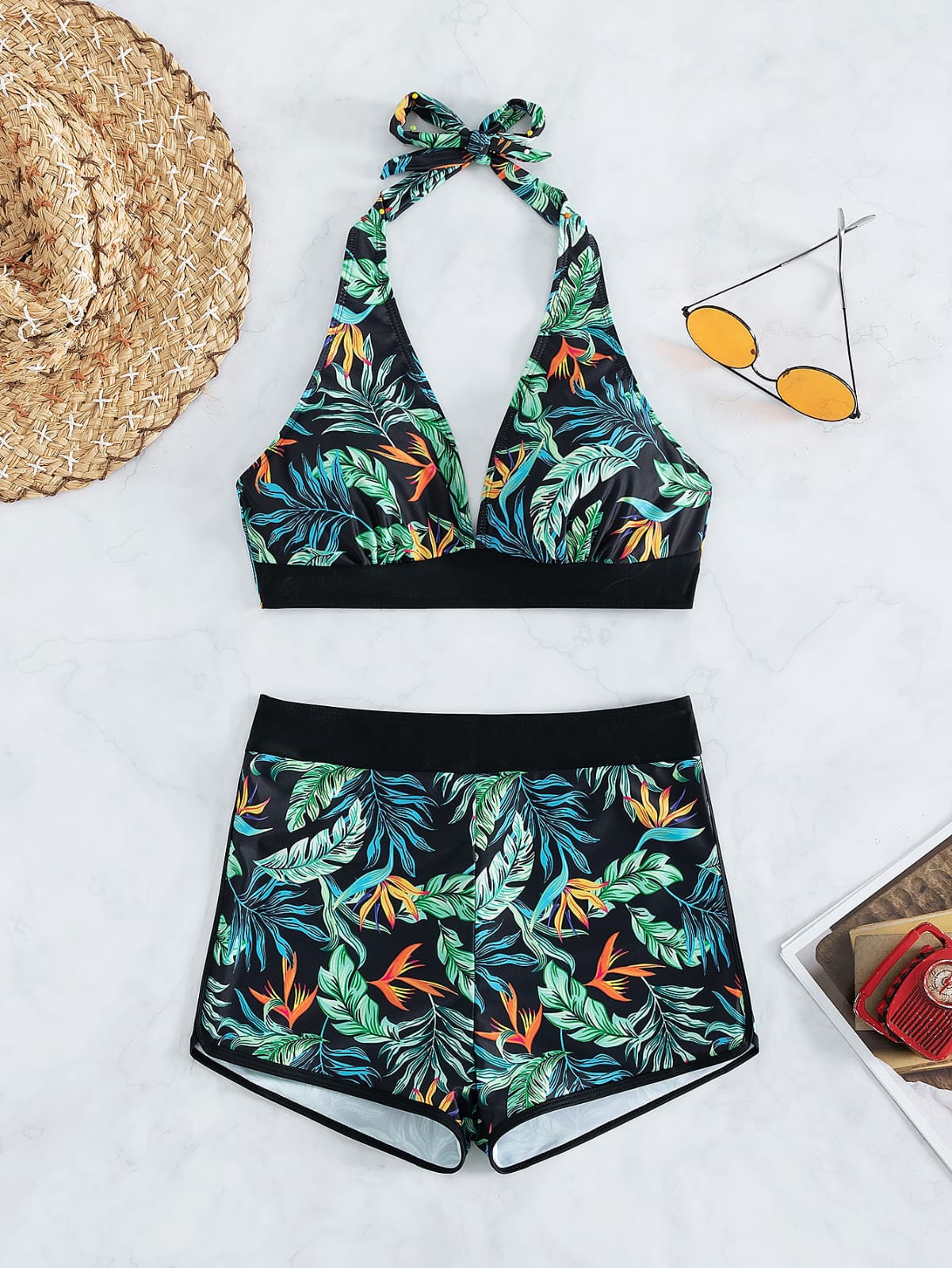 Floral Print Two Piece Beachwear