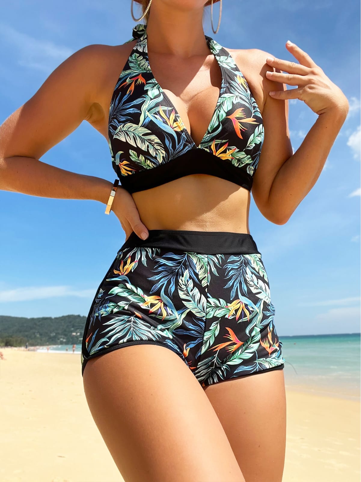 Floral Print Two Piece Beachwear