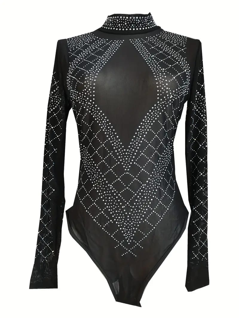 Transparent Sequin BodySuit