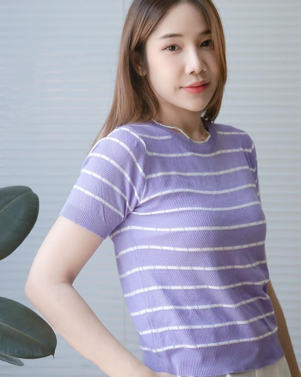 Women Striped Knit Top